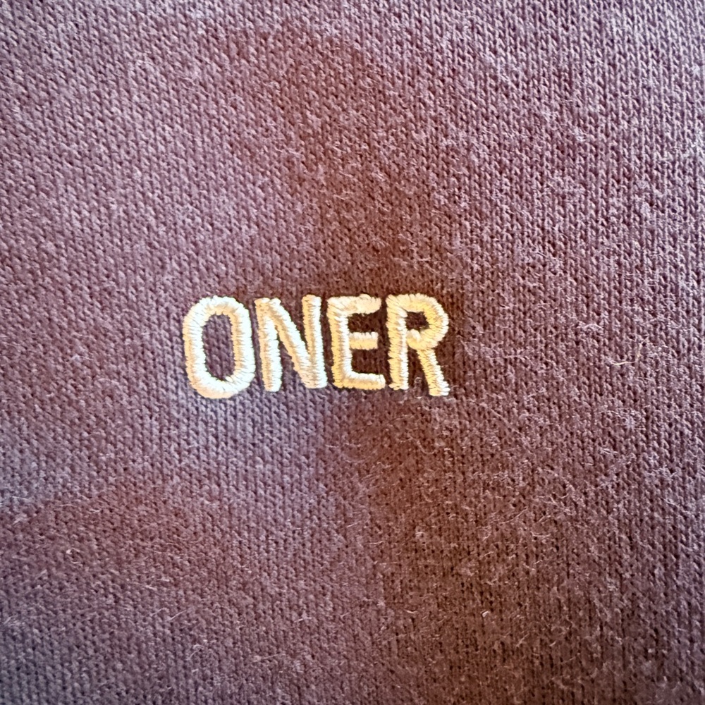 ONER Active Cropped Crewneck Sweatshirt Brown UK M pre owned excellent - Picture 5 of 9